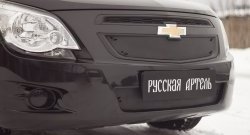 1 199 р. Зимняя заглушка решетки радиатора и переднего бампера РА Chevrolet Cobalt седан дорестайлинг (2011-2016)  с доставкой в г. Москва. Увеличить фотографию 2