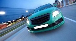 3 529 р. Радиаторная решётка (дорестайлинг) Sport v2 Chevrolet Cruze J300 седан дорестайлинг (2009-2012) (Неокрашенная)  с доставкой в г. Москва. Увеличить фотографию 4