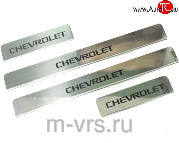 649 р. Накладки на порожки автомобиля M-VRS (нанесение надписи методом окраски) Chevrolet Cruze J305 хэтчбек дорестайлинг (2009-2012)  с доставкой в г. Москва