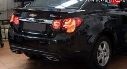 3 899 р. Диффузор заднего бампера Sport  Chevrolet Cruze  J300 (2009-2012) седан дорестайлинг (Текстурный пластик (шагрень))  с доставкой в г. Москва. Увеличить фотографию 7