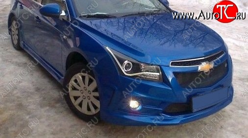 6 999 р. Передний бампер Sport Chevrolet Cruze J300 седан дорестайлинг (2009-2012) (Неокрашенный)  с доставкой в г. Москва