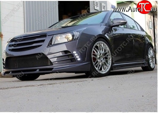 9 299 р. Передний бампер MYRIDE STYLE Chevrolet Cruze J300 седан дорестайлинг (2009-2012) (Неокрашенный)  с доставкой в г. Москва