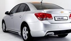 4 199 р. Пороги накладки Extrime Chevrolet Cruze J300 седан рестайлинг (2012-2015) (Неокрашенные)  с доставкой в г. Москва. Увеличить фотографию 2