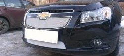 1 559 р. Нижняя сетка на бампер Russtal (хром) Chevrolet Cruze J300 седан дорестайлинг (2009-2012)  с доставкой в г. Москва. Увеличить фотографию 3