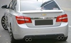 2 999 р. Лип спойлер CT Chevrolet Cruze J300 седан дорестайлинг (2009-2012) (Неокрашенный)  с доставкой в г. Москва. Увеличить фотографию 2