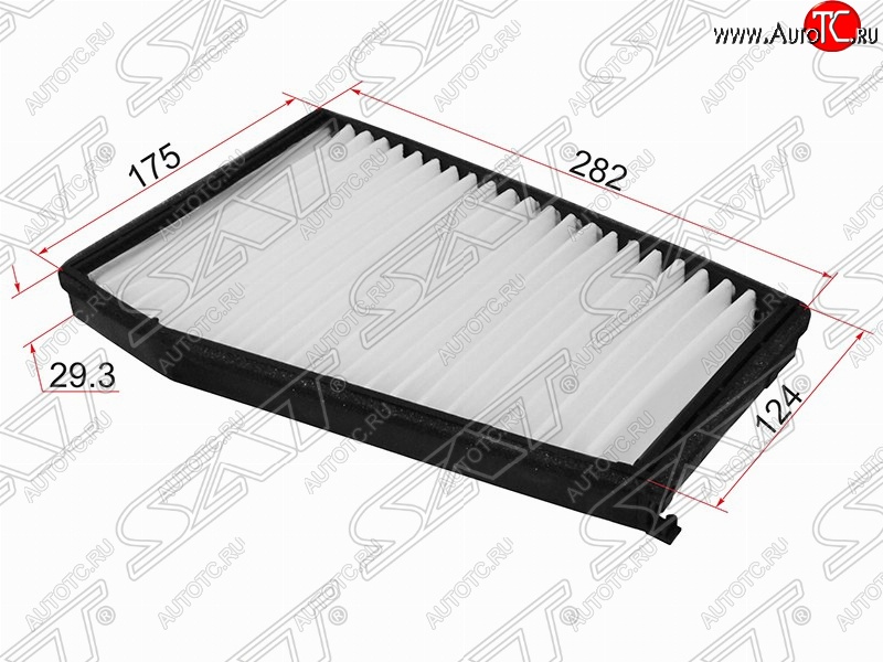 389 р. Фильтр салонный SAT (282х175/124х29.3 mm)  Chevrolet Epica  V250 - Evanda  с доставкой в г. Москва