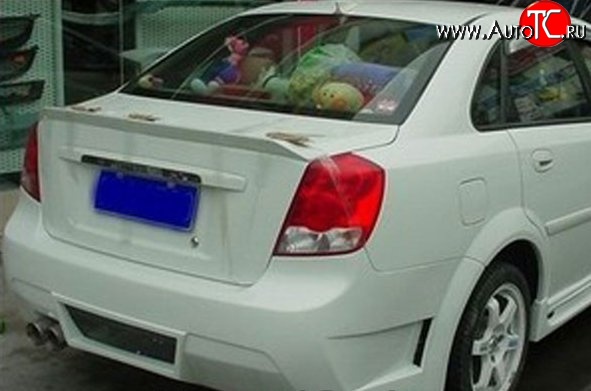 3 499 р. Лип спойлер M-VRS V2 Chevrolet Lacetti седан (2002-2013) (Неокрашенный)  с доставкой в г. Москва