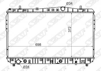 Радиатор двигателя SAT (пластинчатый, 1.4/1.6/1.8, МКПП/АКПП) Chevrolet Lacetti хэтчбек (2002-2013)