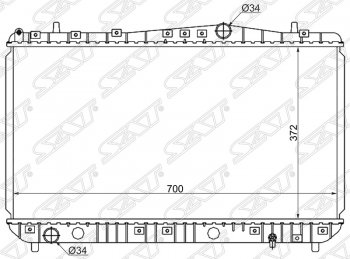 Радиатор двигателя SAT (трубчатый, 1.4/1.6/1.8, МКПП) Chevrolet Lacetti универсал (2002-2013)