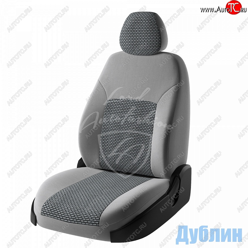 6 699 р. Чехлы для сидений Lord Autofashion Дублин (жаккард) Chevrolet Lacetti седан (2002-2013) (Серый, вставка Сеул Серый)  с доставкой в г. Москва