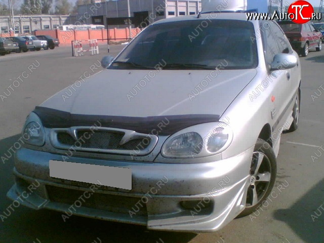 2 249 р. Накладка на передний бампер CT v2 Daewoo Lanos T100 дорестайлинг, седан (1997-2002) (Неокрашенная)  с доставкой в г. Москва