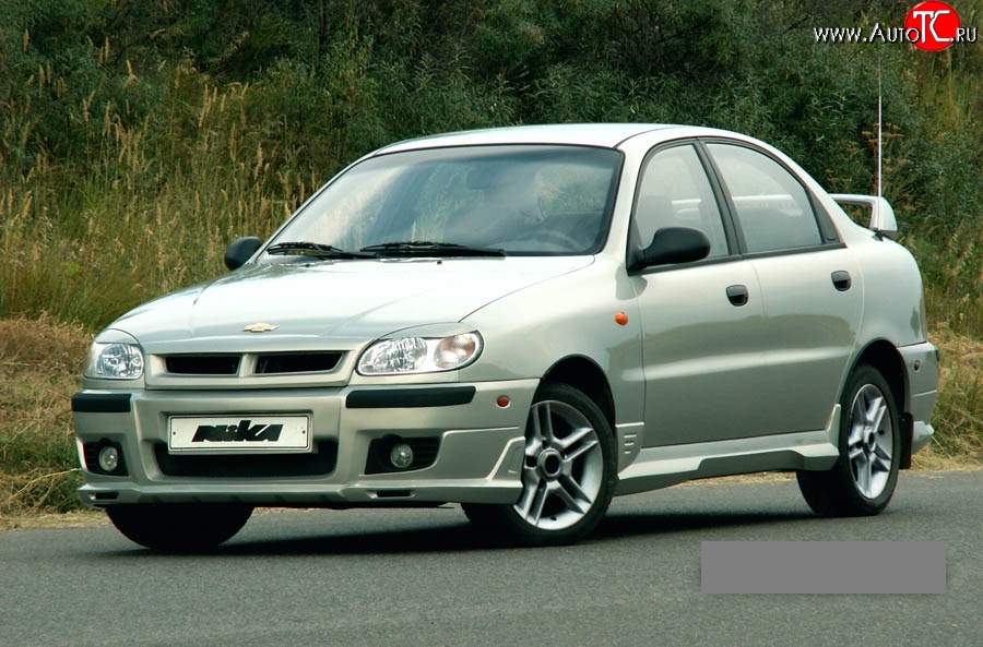 1 119 р. Реснички на фары Nika Daewoo Lanos T100 хэтчбэк 5 дв. дорестайлинг (1997-2002) (Неокрашенные)  с доставкой в г. Москва