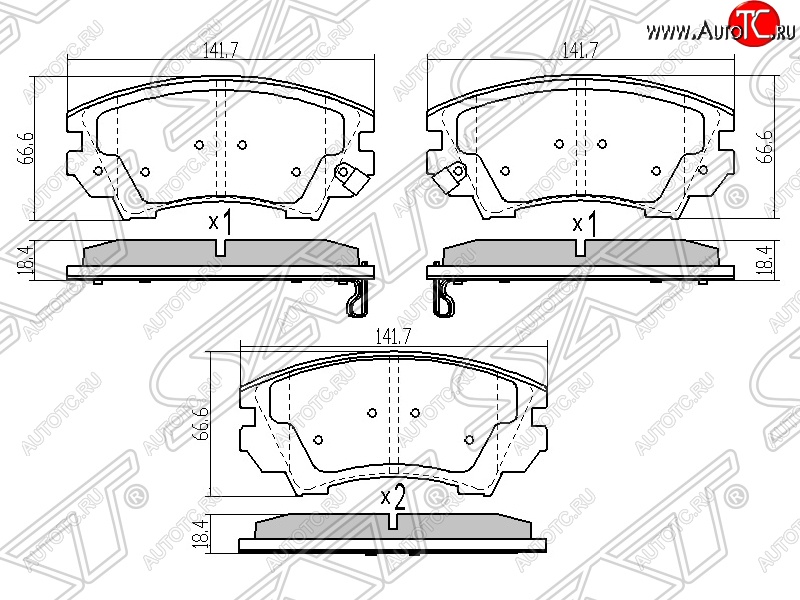 1 199 р. Колодки тормозные SAT (передние) Opel Astra J универсал дорестайлинг (2009-2012)  с доставкой в г. Москва