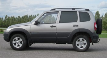 7 949 р. Рейлинги крыши АПС  Chevrolet Niva  2123 (2002-2020), Лада 2123 (Нива Шевроле) (2002-2021), Лада Нива Трэвел (2021-2025) (Черные, без поперечин)  с доставкой в г. Москва. Увеличить фотографию 2