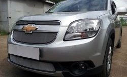 1 539 р. Сетка в решетку радиатора (нижняя) Russtal Chevrolet Orlando (2011-2018) (хром)  с доставкой в г. Москва. Увеличить фотографию 2