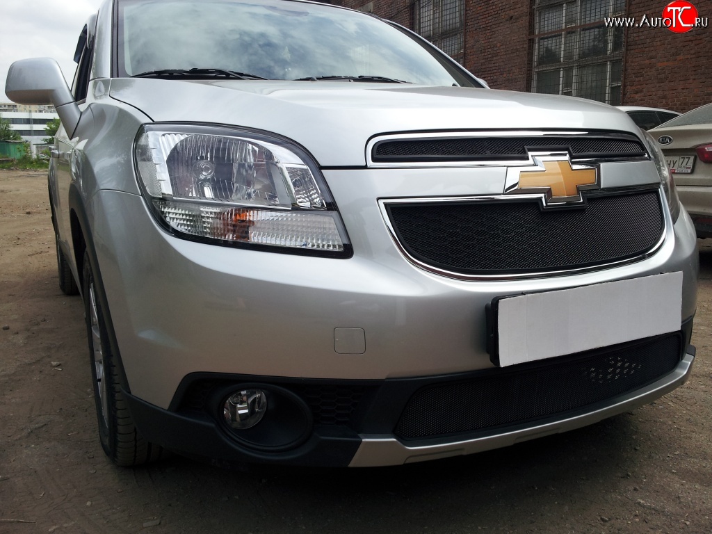 1 469 р. Сетка в решетку радиатора (нижняя) Russtal Chevrolet Orlando (2011-2018) (черная)  с доставкой в г. Москва