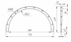 2 769 р. Универсальные накладки на колёсные арки RA (30 мм) Ford Ka 3 хэтчбек (2016-2018) (Шагрень: 4 шт. (2 мм))  с доставкой в г. Москва. Увеличить фотографию 1