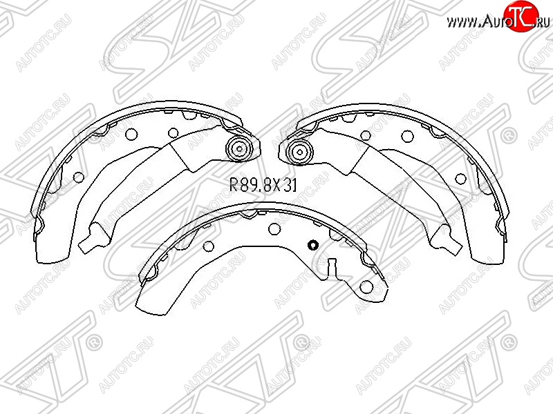 1 339 р. Колодки тормозные SAT (задние)  Chevrolet Spark  M300 (2010-2015), Daewoo Matiz  M100 (1998-2000)  с доставкой в г. Москва