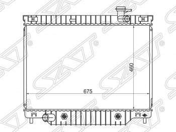 11 749 р. Радиатор двигателя SAT (пластинчатый) Chevrolet Trailblazer GMT360 дорестайлинг (2001-2006)  с доставкой в г. Москва. Увеличить фотографию 1