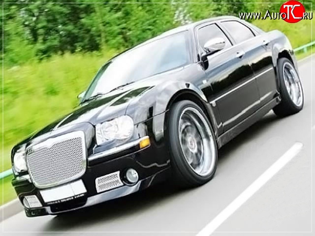 15 699 р. Накладка на передний бампер La Connection Chrysler 300C LX седан (2004-2011) (Неокрашенная)  с доставкой в г. Москва