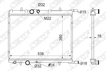 Радиатор двигателя SAT (трубчатый, 1.1/1.4/1.4D/1.6/1.9D/2.0/2.0D, МКПП) CITROEN Xsara picasso (1999-2012)