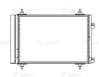 7 549 р. Радиатор кондиционера на LUZAR (1.6i / 1.4i / 2.0i / 2.0HDi) CITROEN C4  дорестайлинг, хэтчбэк 5 дв. (2004-2008)  с доставкой в г. Москва. Увеличить фотографию 3