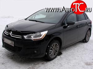 4 599 р. Дефлектор капота NovLine (хетчбек) CITROEN C4 B7 хэтчбэк 5 дв. (2011-2018)  с доставкой в г. Москва