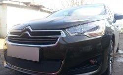 1 469 р. Сетка на бампер (седан) Russtal (черная)  CITROEN C4  B7 (2011-2018) хэтчбэк 5 дв.  с доставкой в г. Москва. Увеличить фотографию 2