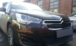 1 469 р. Сетка на бампер (седан) Russtal (черная)  CITROEN C4  B7 (2011-2018) хэтчбэк 5 дв.  с доставкой в г. Москва. Увеличить фотографию 4