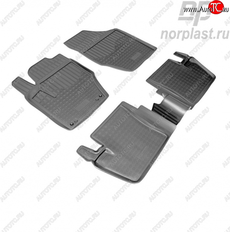 2 479 р. Комплект ковриков в салон Norplast Unidec  CITROEN C4  B7 (2013-2022), Peugeot 408 (2015-2022) (Цвет: черный)  с доставкой в г. Москва