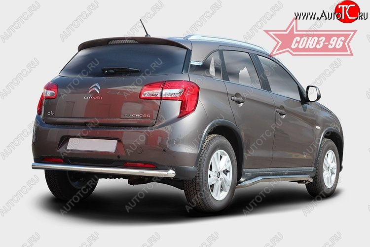 10 520 р. Защита заднего бампера Souz-96 (d60) CITROEN C4 aircross (2012-2017)  с доставкой в г. Москва