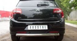 15 349 р. Одинарная защита заднего бампера из трубы диаметром 76 мм SLITKOFF CITROEN C4 aircross (2012-2017)  с доставкой в г. Москва. Увеличить фотографию 2