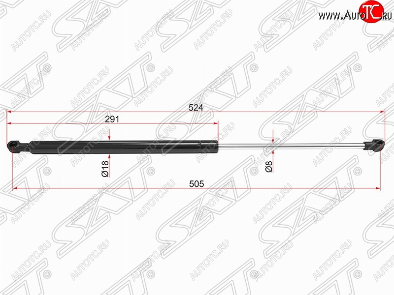 629 р. Газовый упор капота SAT CITROEN C5 X40,DE универсал дорестайлинг (2001-2004)  с доставкой в г. Москва