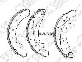 1 399 р. Колодки тормозные SAT (задние)  CITROEN Jumper ( 230,  244) (1994-2006), CITROEN Jumpy (2007-2017), Fiat Ducato  230 (1994-2002), Peugeot Boxer  230 (1994-2002)  с доставкой в г. Москва. Увеличить фотографию 1