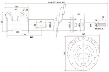 3 199 р. Левая стойка передняя SAT  CITROEN Xsara picasso (1999-2012), Hyundai Solaris  RBr (2010-2017), KIA Rio  3 QB (2011-2017), Peugeot 405 (1987-1999)  с доставкой в г. Москва. Увеличить фотографию 2