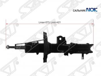 3 199 р. Правая стойка передняя SAT Hyundai Solaris RBr седан дорестайлинг (2010-2014)  с доставкой в г. Москва. Увеличить фотографию 1