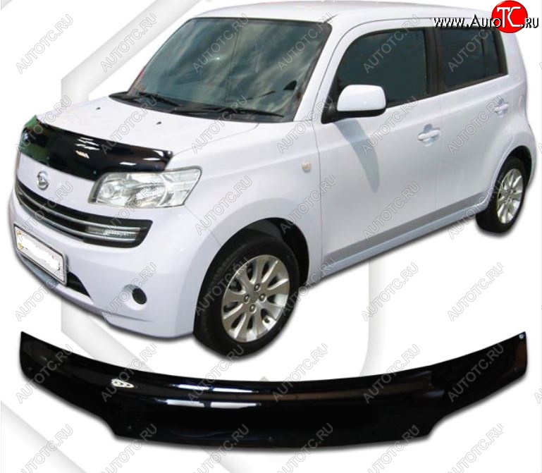 2 079 р. Дефлектор капота (M401S, M402S, M411S) CA-Plastic  Daihatsu Coo (2005-2012) (Classic черный, Без надписи)  с доставкой в г. Москва