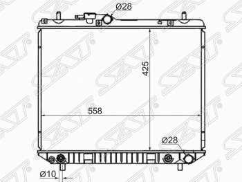 Радиатор двигателя SAT (пластинчатый, МКПП/АКПП) Daihatsu Terios J200 дорестайлинг (2006-2009)