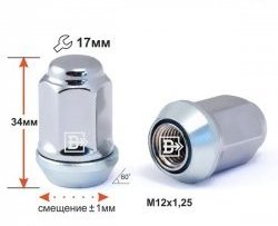 Колёсная гайка Вектор M12 1.25 