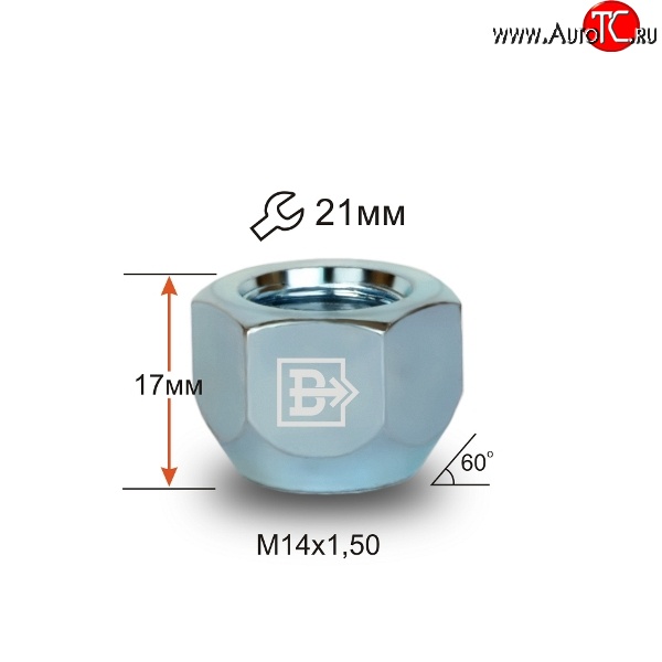 36 р. Колёсная гайка Вектор M14 1.5 Seat Tarraco KN2 (2018-2025)