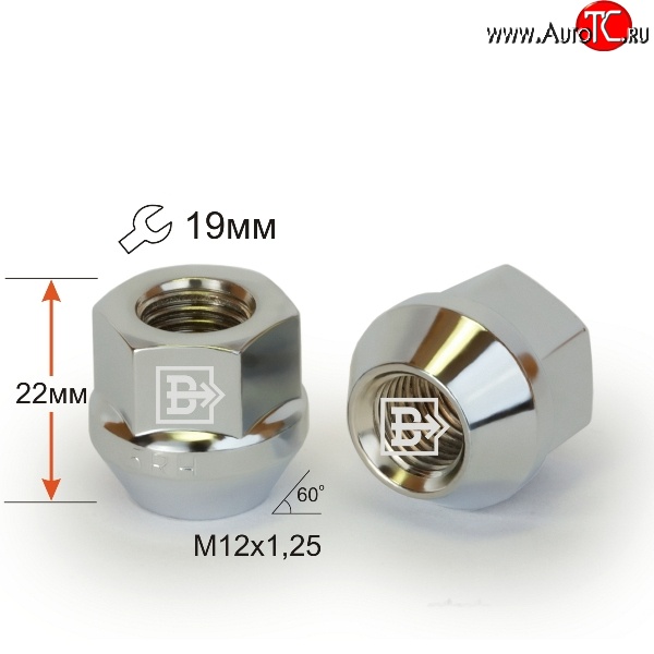 47 р. Колёсная гайка Вектор M12 1.25 Лада Калина 2192 хэтчбек (2013-2018)