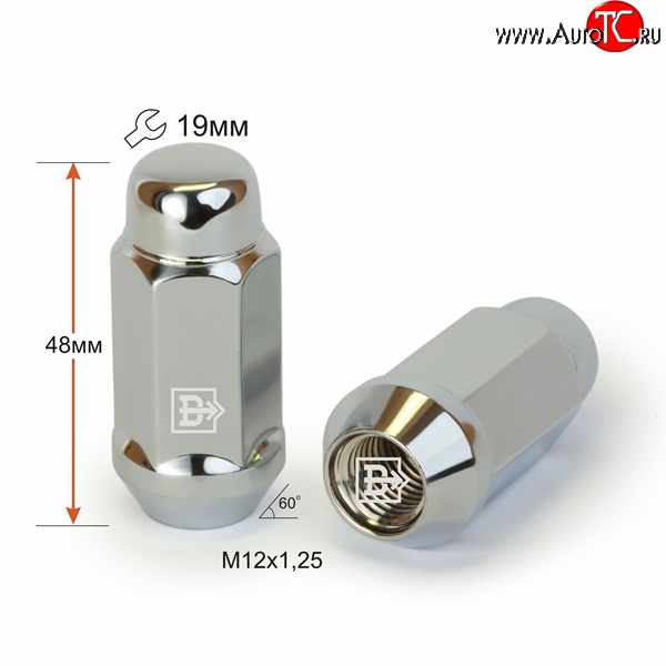 169 р. Колёсная гайка Вектор M12 1.25    с доставкой в г. Москва