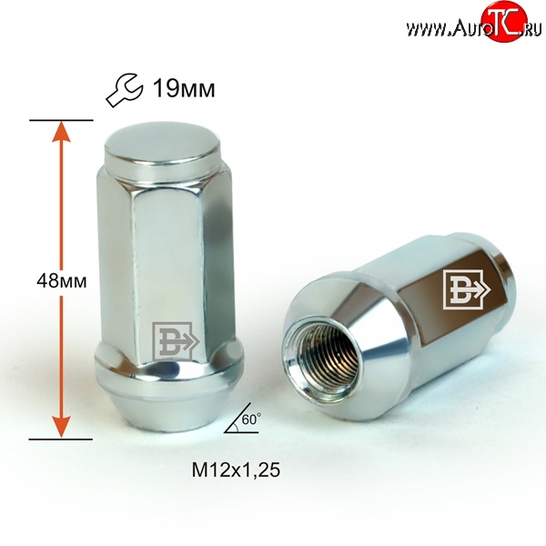 169 р. Колёсная гайка Вектор M12 1.25    с доставкой в г. Москва