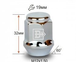 73 р. Колёсная гайка Вектор M12 1.5 Hyundai i10 PA дорестайлинг (2007-2011). Увеличить фотографию 1