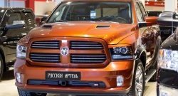 799 р. Реснички на фары RA Dodge Ram DJ, DS (2008-2012) (Неокрашенные)  с доставкой в г. Москва. Увеличить фотографию 3