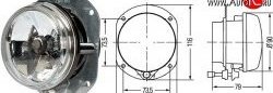 4 549 р. Универсальная противотуманная фара 90 мм HELLA 1N0 008 582-007 Acura ILX DE3 седан 2-ой рестайлинг (2018-2022) (Без пыльника)  с доставкой в г. Москва. Увеличить фотографию 2