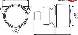 2 699 р. Модуль поворотника серый 55 мм HELLA 2BA-008-221-041 Nissan Juke Nismo (2013-2020)  с доставкой в г. Москва. Увеличить фотографию 2