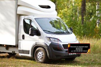 1 269 р. Реснички на фары (глянец (под покраску)) RA Fiat Ducato 290 (2014-2024) (Неокрашенные)  с доставкой в г. Москва. Увеличить фотографию 3