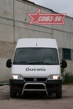 10 844 р. Защита переднего бампера Souz-96 (d60) Fiat Ducato 250 (2006-2014)  с доставкой в г. Москва. Увеличить фотографию 2