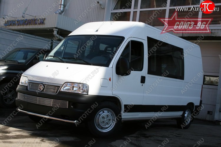 11 564 р. Защита переднего бампера одинарная Souz-96 (d60) Fiat Ducato 250 (2006-2014)  с доставкой в г. Москва